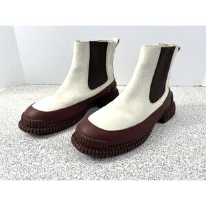 Camper | Women’s 37 | Pix White/Black Chelsea Boots | Leather Pull On